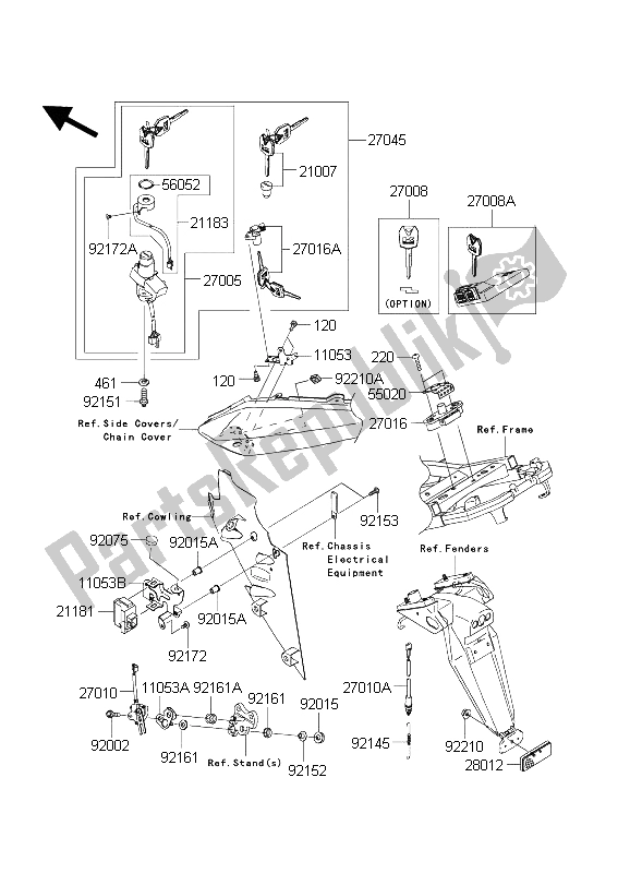 Todas las partes para Interruptor De Encendido (fr-uk-wv) de Kawasaki Ninja ZX 10 RR 1000 2004