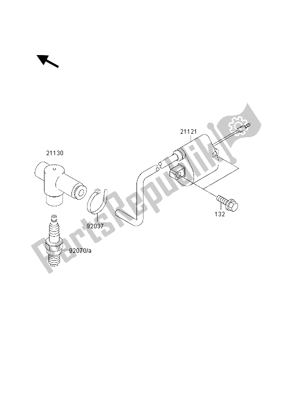 All parts for the Ignition System of the Kawasaki KX 65 2000