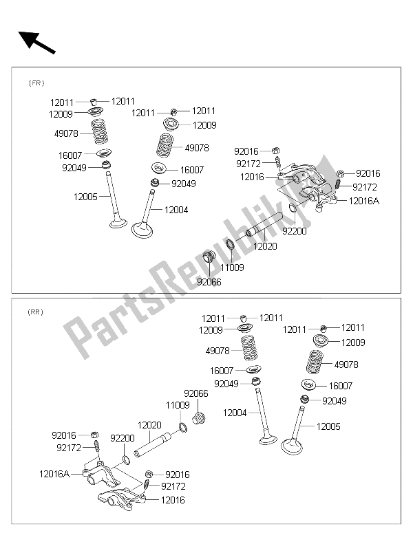 All parts for the Valve(s) of the Kawasaki Brute Force 750 4X4I EPS HFF 2015