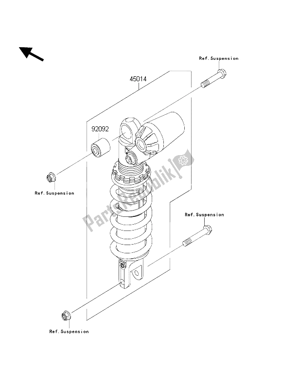 Tutte le parti per il Ammortizzatori) del Kawasaki Ninja ZX 6 RR 600 2004