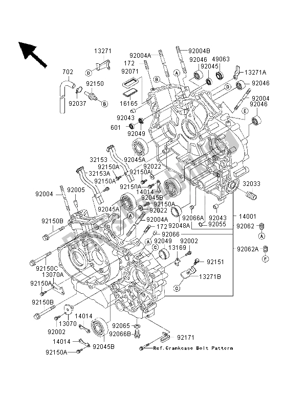 Toutes les pièces pour le Carter du Kawasaki VN 1500 Drifter 2000