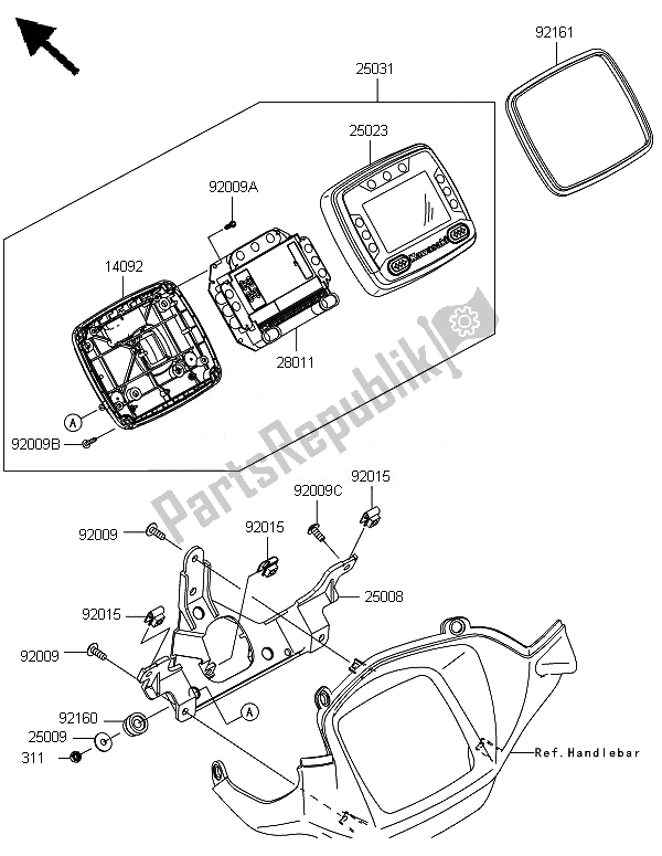 All parts for the Meter(s) of the Kawasaki Brute Force 750 4X4I Epsgef 2014