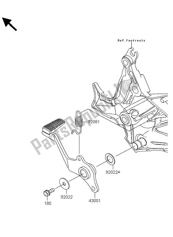 Todas las partes para Pedal De Freno de Kawasaki Versys ABS 650 2013