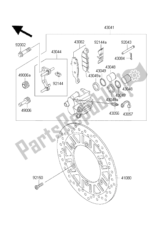 Todas las partes para Freno Frontal de Kawasaki ER 5 500 2001