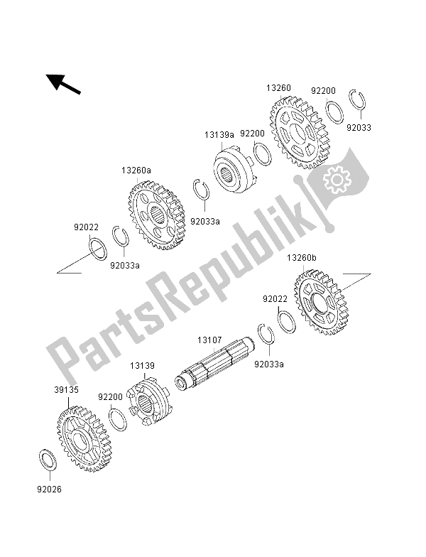 Todas las partes para Cambio De Marcha Tambor Y Cambio Tenedor de Kawasaki KVF 400 4X4 2002