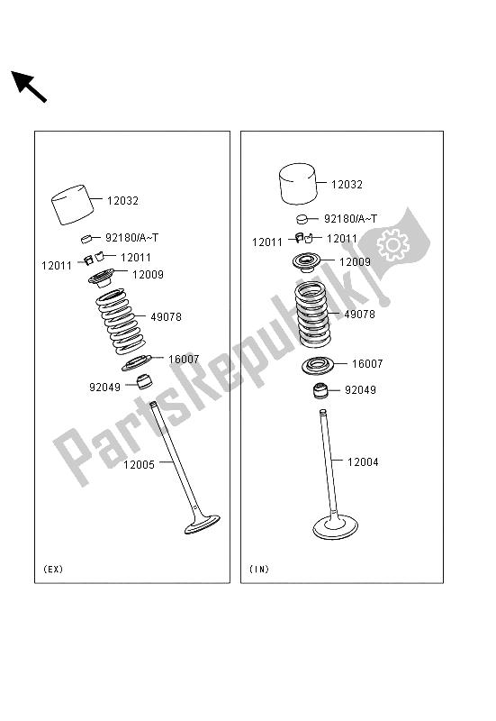 Wszystkie części do Zawory Kawasaki ER 6N 650 2013