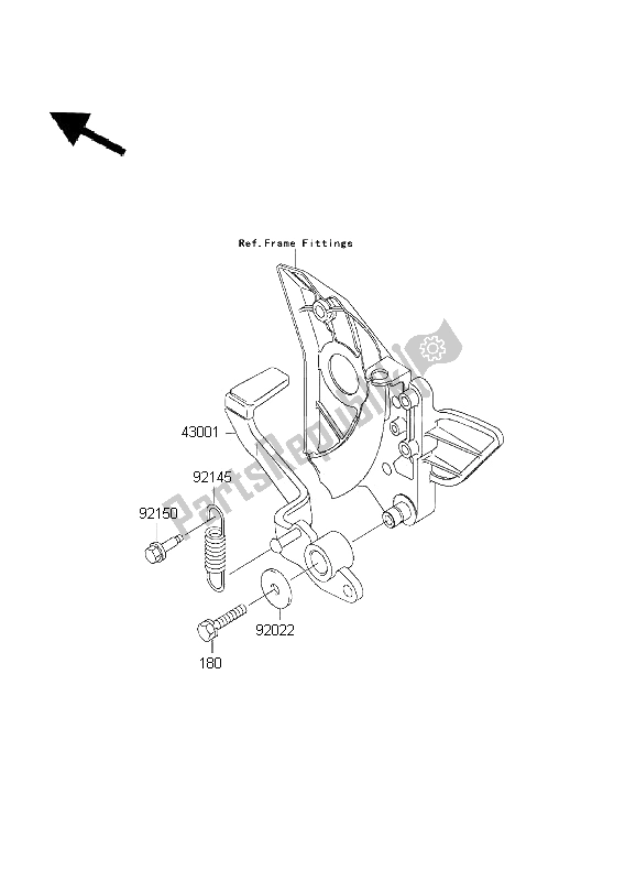 Tutte le parti per il Pedale Del Freno del Kawasaki ZR 7S 750 2001