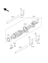 tambour de changement de vitesse et fourchette de changement de vitesse