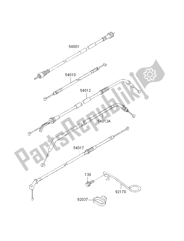 All parts for the Cables of the Kawasaki ZRX 1100 1998