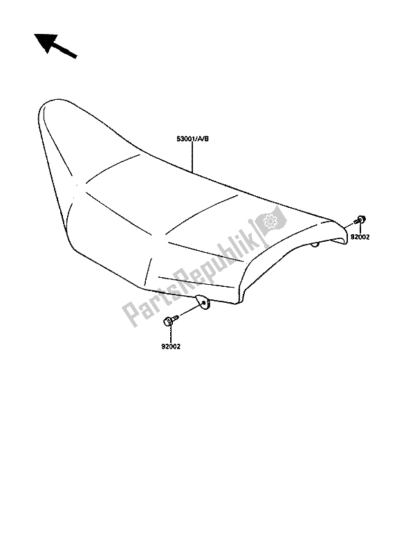 Alle onderdelen voor de Stoel van de Kawasaki KDX 200 1988