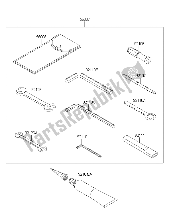 All parts for the Owners Tools of the Kawasaki Z 1000 SX 2015