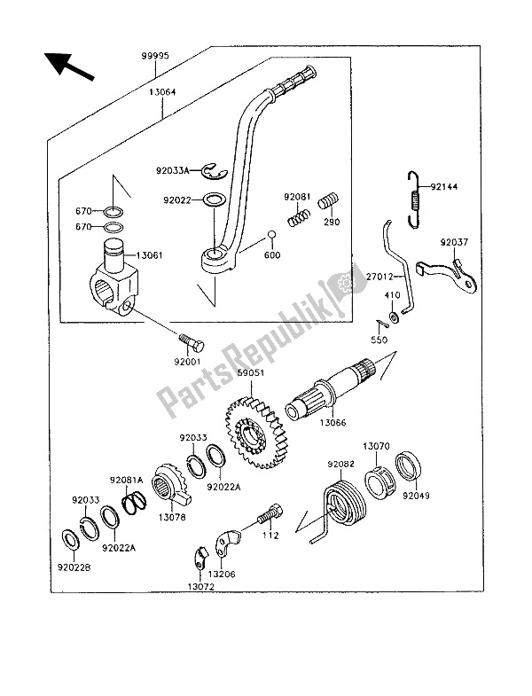 Alle onderdelen voor de Optionele Onderdelen van de Kawasaki KLR 600 1992
