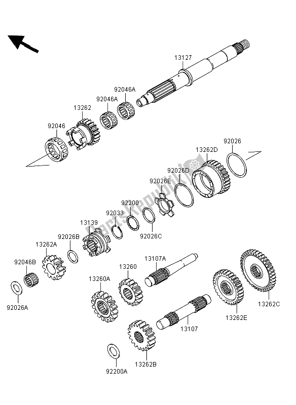 All parts for the Transmission of the Kawasaki KVF 750 4X4 EPS 2013