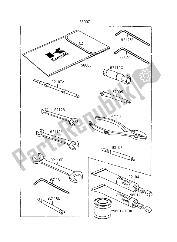 Tutte le parti per il Strumenti Proprietari del Kawasaki VN 15 1500 1995