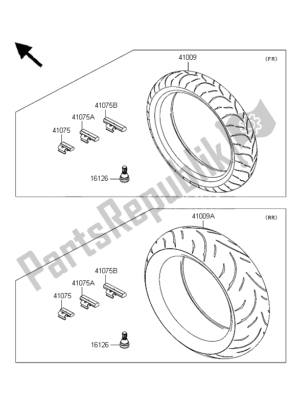 Todas las partes para Llantas de Kawasaki Ninja ZX 10R 1000 2006