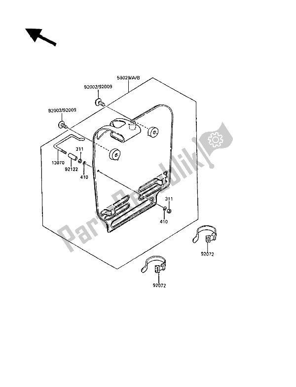 Tutte le parti per il Accessorio del Kawasaki KX 60 1988 Tutte le parti per il Accessorio del Kawasaki KX 60 1988