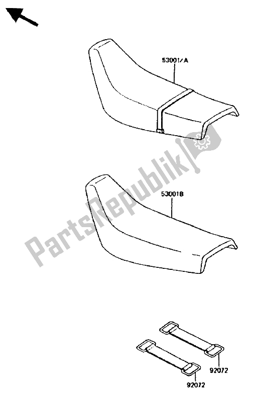 Tutte le parti per il Posto A Sedere del Kawasaki KMX 200 1988