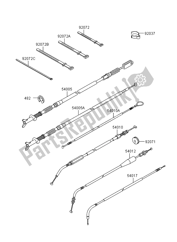Wszystkie części do Kable Kawasaki KVF 360 4X4 2013