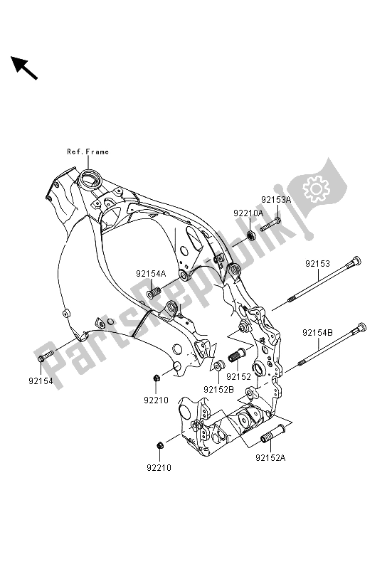 Wszystkie części do Mocowanie Silnika Kawasaki Ninja ZX 10R ABS 1000 2013