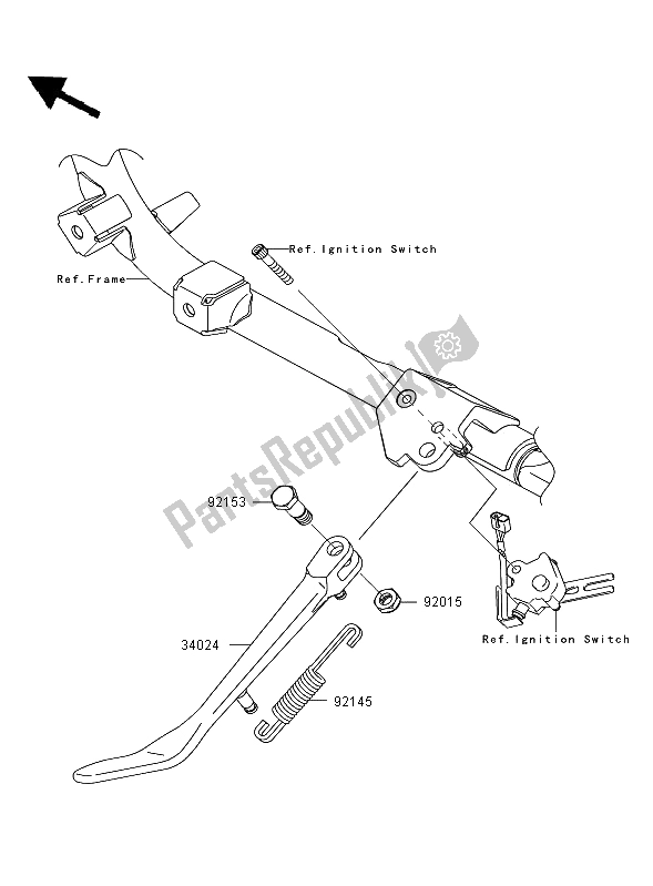 All parts for the Stand of the Kawasaki VN 900 Classic 2006