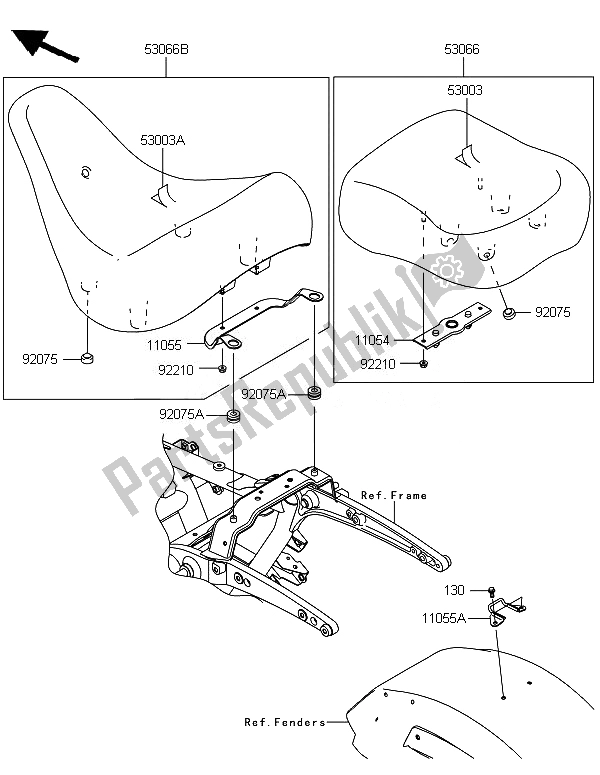 Toutes les pièces pour le Siège du Kawasaki VN 1700 Classic Tourer ABS 2014