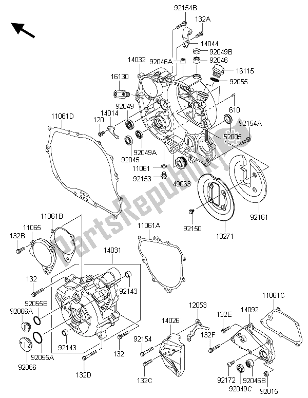 Toutes les pièces pour le Capot (s) Moteur du Kawasaki Ninja 250 SL ABS 2015