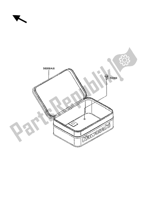 Tutte le parti per il Accessorio del Kawasaki KLR 600 1991