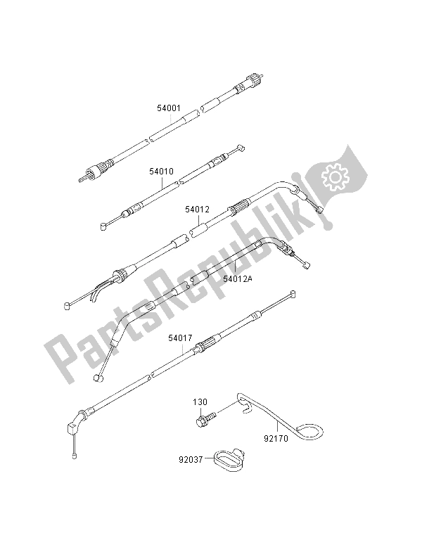 All parts for the Cables of the Kawasaki ZRX 1100 1997