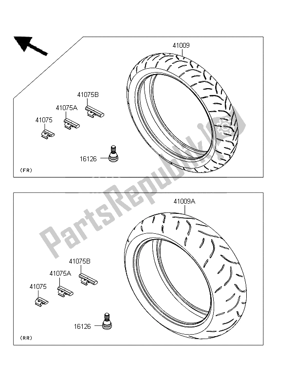 Todas las partes para Llantas de Kawasaki Z 750R 2011