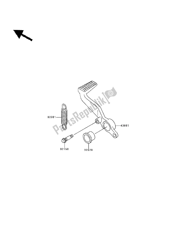 Toutes les pièces pour le Pédale De Frein du Kawasaki Ninja ZX9R 900 1994