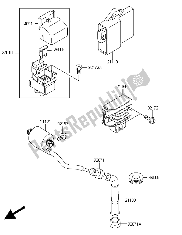 Tutte le parti per il Sistema Di Accensione del Kawasaki KFX 400 2006