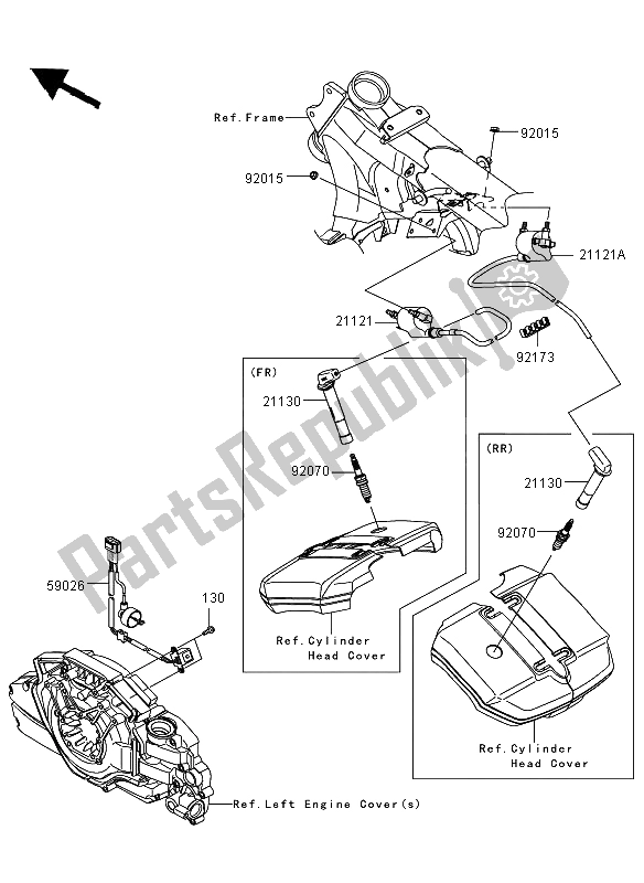 Toutes les pièces pour le Système De Mise à Feu du Kawasaki VN 1700 Voyager ABS 2012