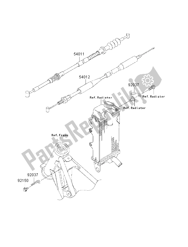 Todas las partes para Cables de Kawasaki KX 85 SW 2001