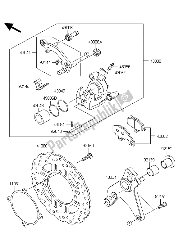 Todas las partes para Freno Trasero de Kawasaki Z 1000 2012