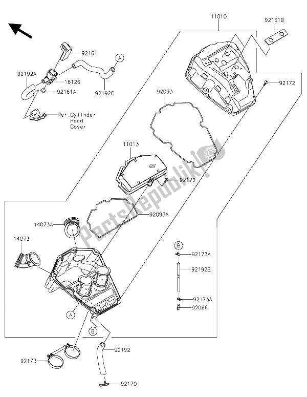 Toutes les pièces pour le Purificateur D'air du Kawasaki Vulcan S 650 2015