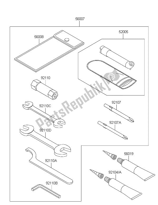 All parts for the Owners Tools of the Kawasaki Brute Force 750 4X4I EPS 2016