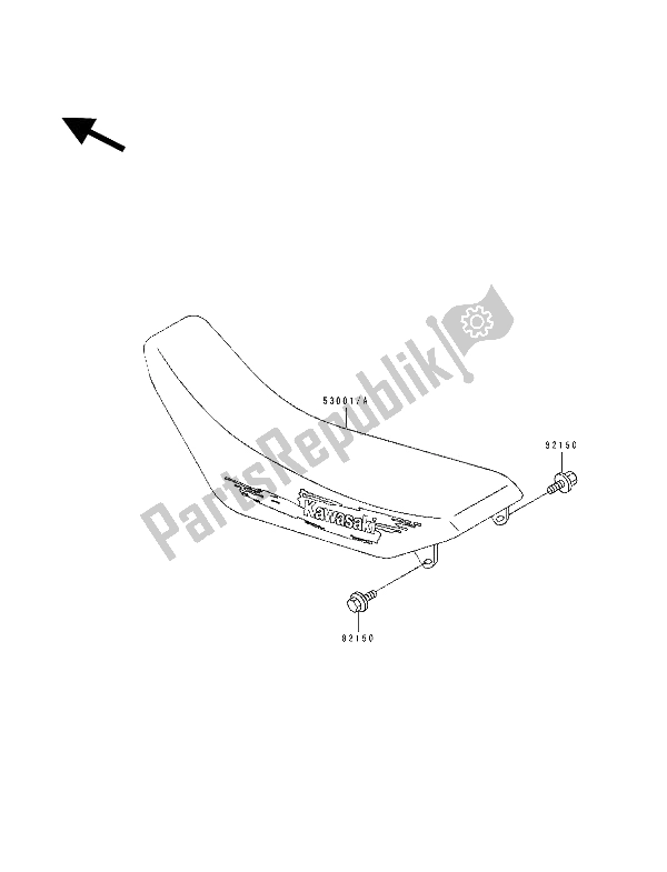 Tutte le parti per il Posto A Sedere del Kawasaki KDX 250 1991