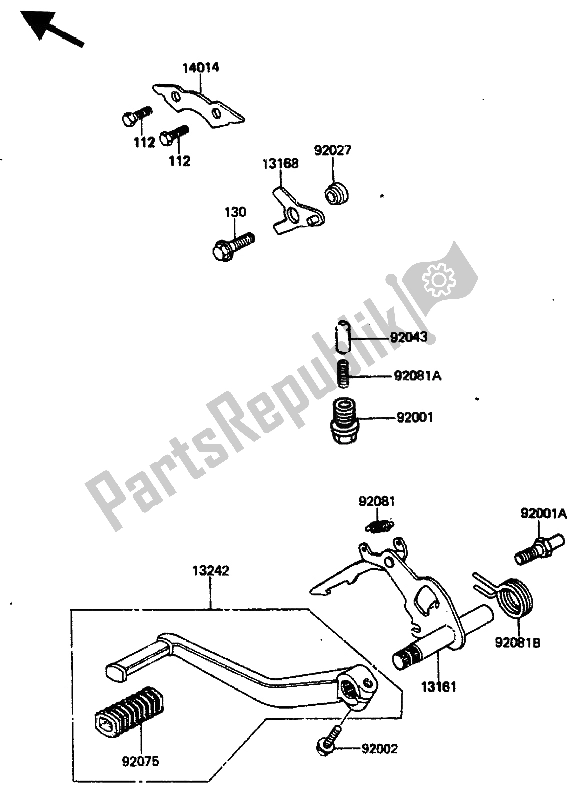 Toutes les pièces pour le Mécanisme De Changement De Vitesse du Kawasaki ZN 1300 1985