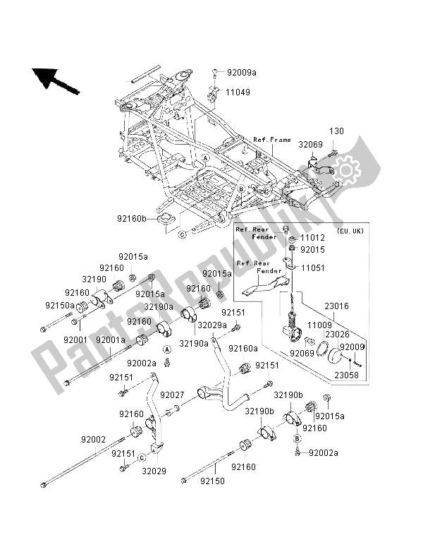 Todas las partes para Cantidad Del Motor de Kawasaki KVF 400 2002