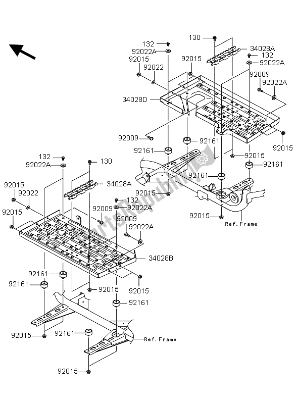 All parts for the Footrests of the Kawasaki KVF 360 4X4 2006