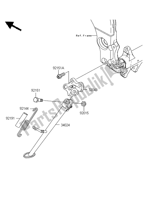 Tutte le parti per il In Piedi del Kawasaki Ninja ZX 10R 1000 2008