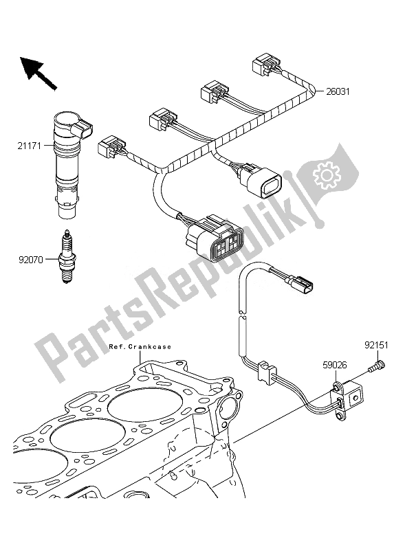 All parts for the Ignition System of the Kawasaki Ninja ZX 10R 1000 2007
