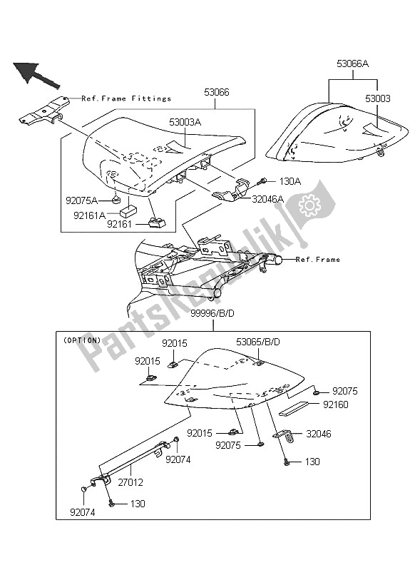 Toutes les pièces pour le Siège du Kawasaki Z 750 2005