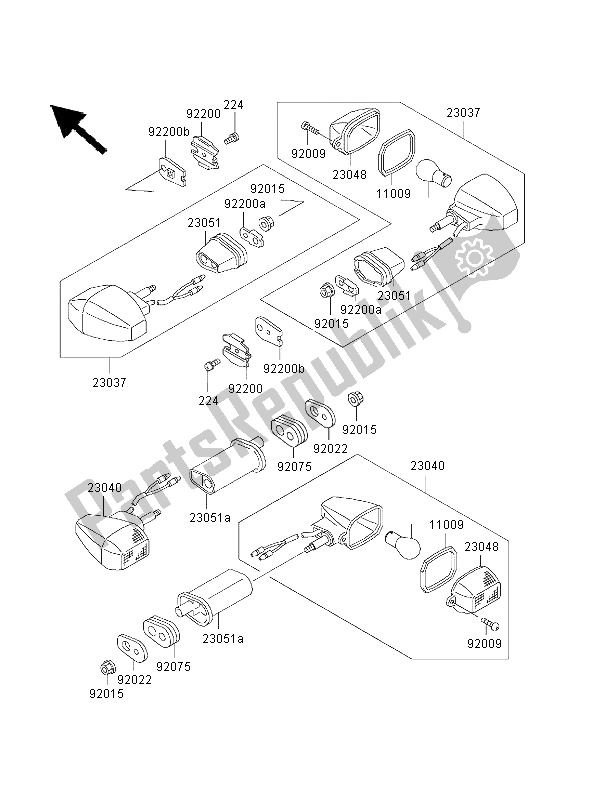 Todas las partes para Señales De Giro de Kawasaki Ninja ZX 7R 750 2000