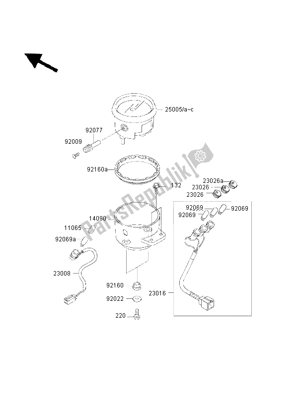 Tutte le parti per il Metro del Kawasaki Eliminator 125 2000