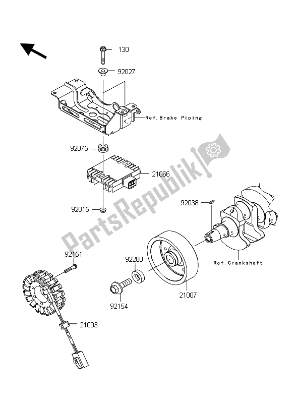 Todas las partes para Generador de Kawasaki Z 1000 ABS 2012