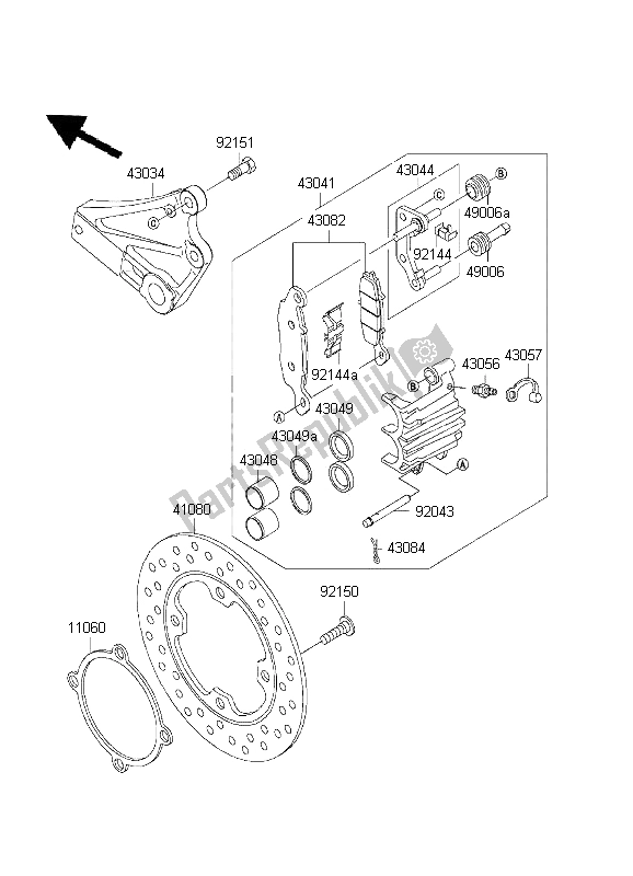 Todas las partes para Freno Trasero de Kawasaki ZR 7 750 2001