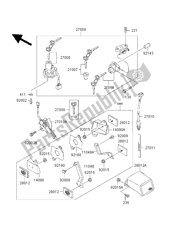 Tutte le parti per il Interruttore Di Accensione del Kawasaki Ninja ZX 6R 600 1995