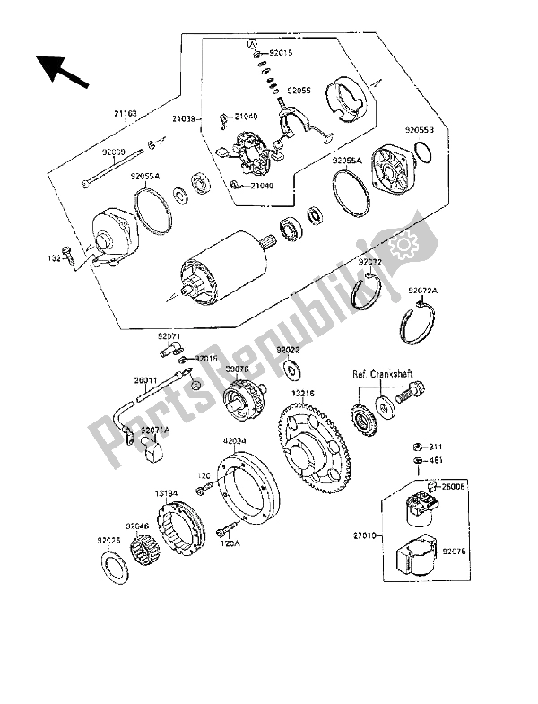 Todas las partes para Motor De Arranque de Kawasaki VN 1500 SE 1990