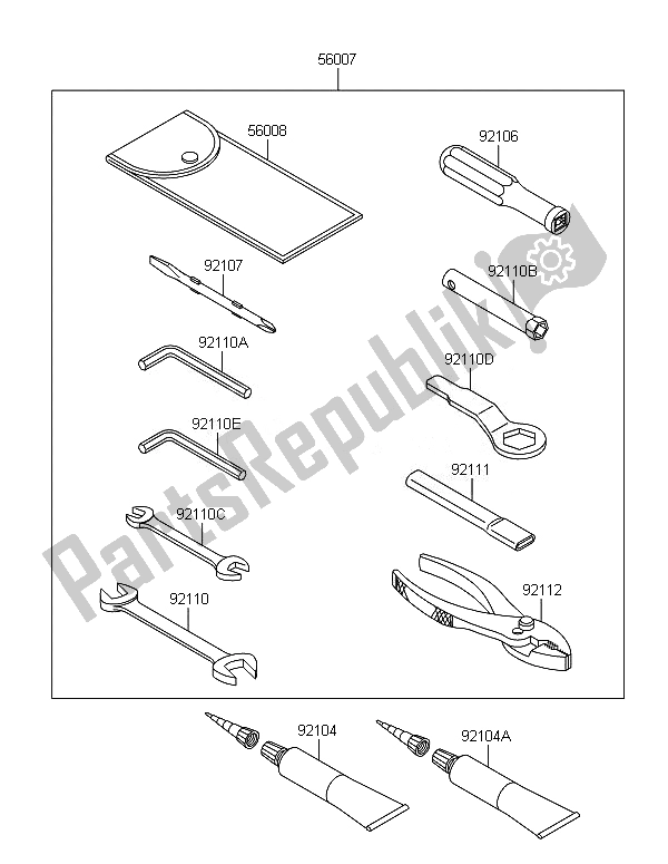 All parts for the Owners Tools of the Kawasaki ZZR 1400 ABS 2014